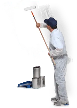 Painter painting a wall in Birmingham